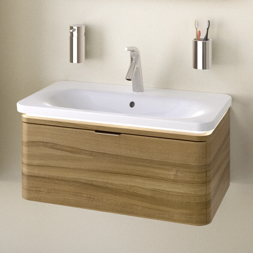Vitra Nest Trendy vanity unit gloss Anthracite finish  60cm with basin 56316