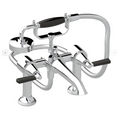 Samuel Heath Style Moderne bath shower filler in chrome with black  V630-CP