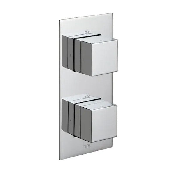 Vado Tablet Notion Vertical 2 way Thermostatic Valve Chrome TAB-148/2-NOT-C/P