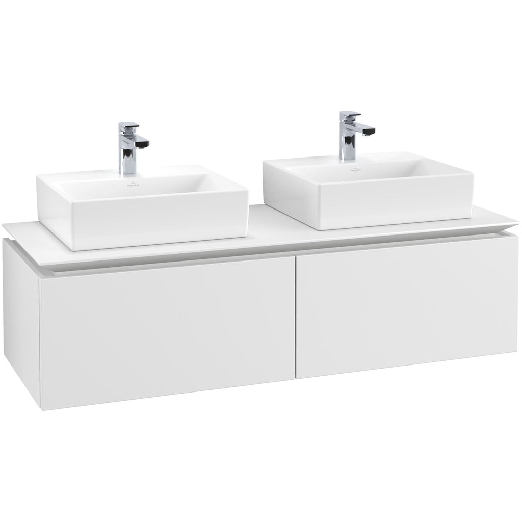Villeroy and Boch Legato 1400mm white matt double vanity unit only B66800MS