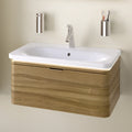 Vitra Nest Trendy vanity unit Natural Grey wood basin led light  60cm wide 56318