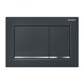 Geberit Omega30 Dual Flush Plate - Black/Gloss Chrome 115.080.KM.1