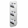 Vado Altitude shower valve 3 handle 2 outlet vertical all flow TAB-128/2-ALT-C/P