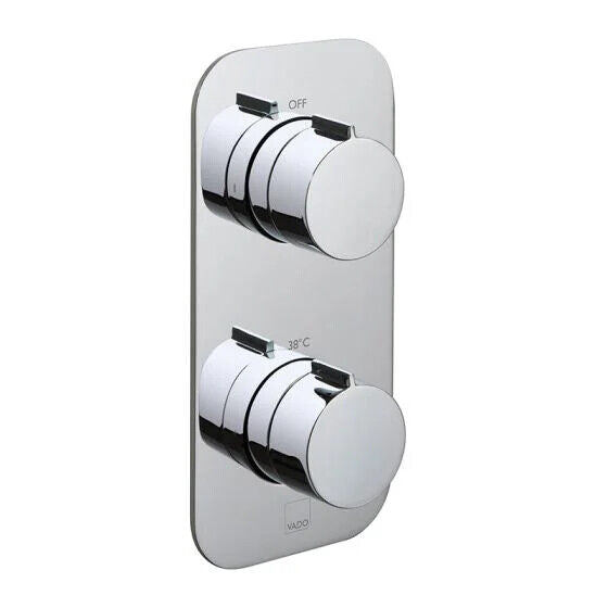 Vado Tablet Altitude Vertical 2 way Thermostatic Valve Chrome TAB-148/2-ALT-C/P