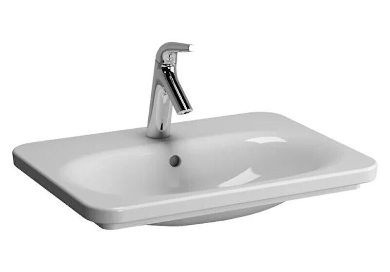 VITRA NEST 600MM 1TH surface mounted basin with led light WHITE 5685B003-7200
