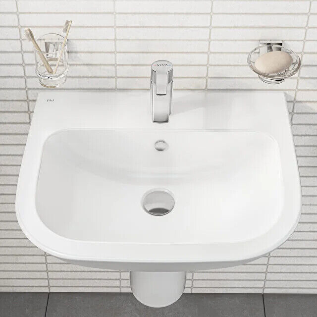 VITRA S20 550MM 1TH HAND WASH BASIN 5502L003-0999