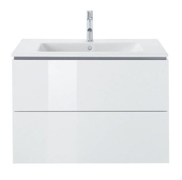 Duravit L Cube vanity unit 830mm in White gloss  +basin by Me Starck LC624102222