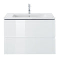 Duravit L Cube vanity unit 830mm in White gloss  +basin by Me Starck LC624102222