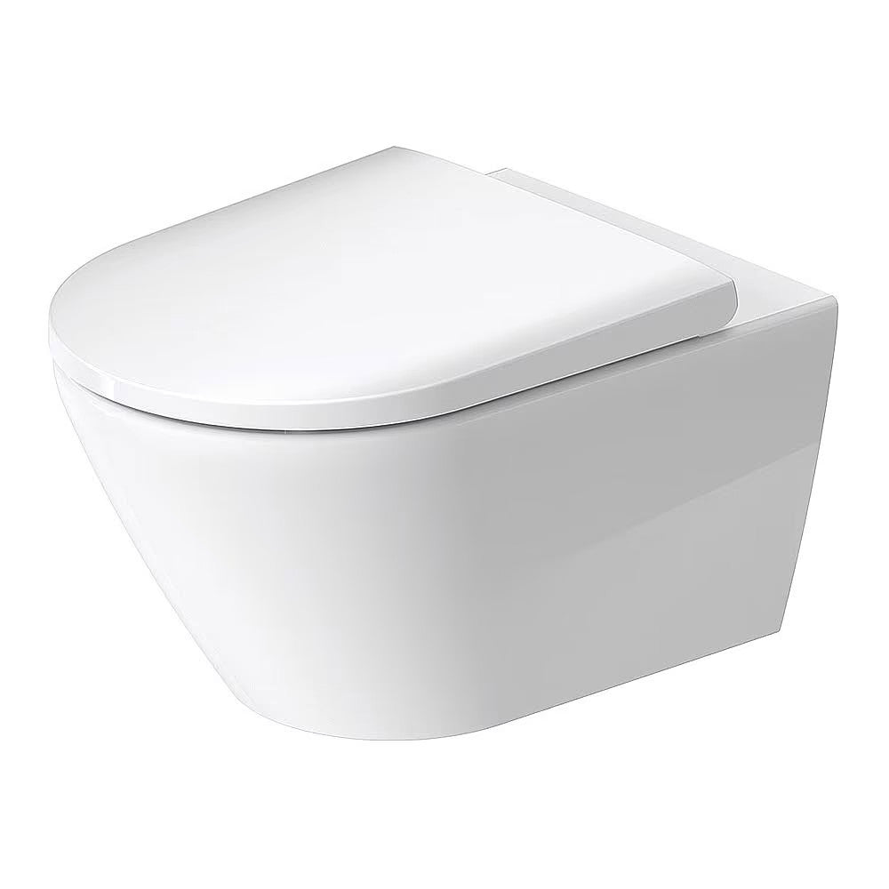 Duravit D-Neo Rimless Wall-Mounted Pan with Invisible Fixation + soft SEAT