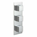 Vado Tablet Notion shower valve 3 handle 3 outlet vertical  TAB-128/3-NOT-C/P