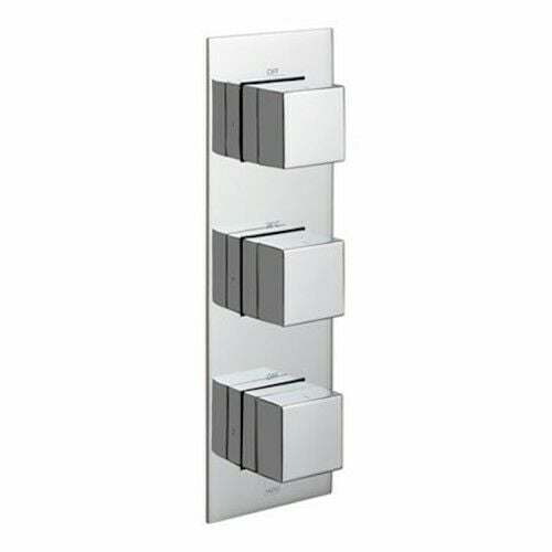 Vado Tablet Notion shower valve 3 handle 3 outlet vertical  TAB-128/3-NOT-C/P