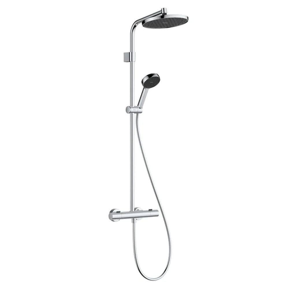 Hansgrohe Activera S Showerpipe EcoSmart Mixer Shower 240 1x Jet Chrome 28078000