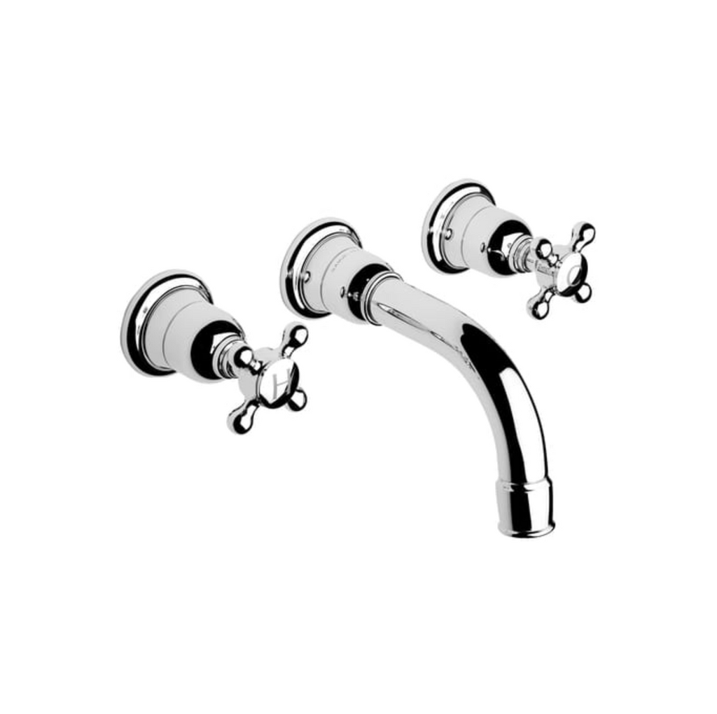 Samuel Hetah Fairfield wall mixer trim and spout with handles in chrome V217-CP