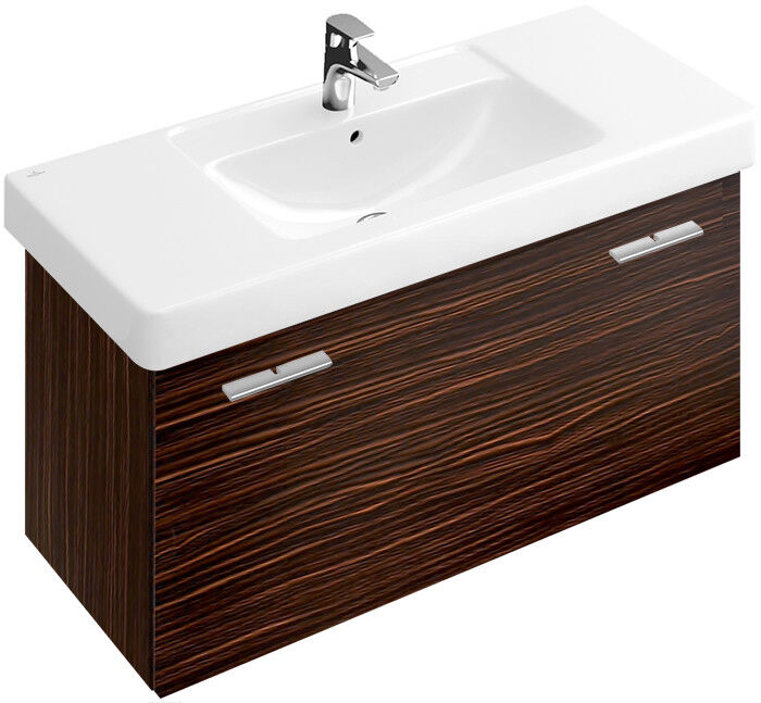 Villeroy & Boch Central line 950mm vanity unit in Macassar finish A273P2ED