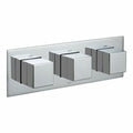 Vado Tablet Notion shower valve 3 handle 2 outlet horizontal TAB-128/2-H-NOT-C/P