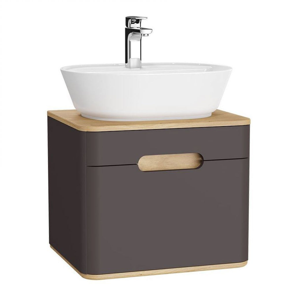 VITRA SENTO WBU 55CM 1 DRAWER VANITY & BASIN ANTHRACITE Matte with basin 62357