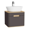VITRA SENTO WBU 55CM 1 DRAWER VANITY & BASIN ANTHRACITE Matte with basin 62357