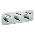Vado Altitude shower valve 3 handle 2 outlet horizontal TAB-128/2-H-ALT-C/P