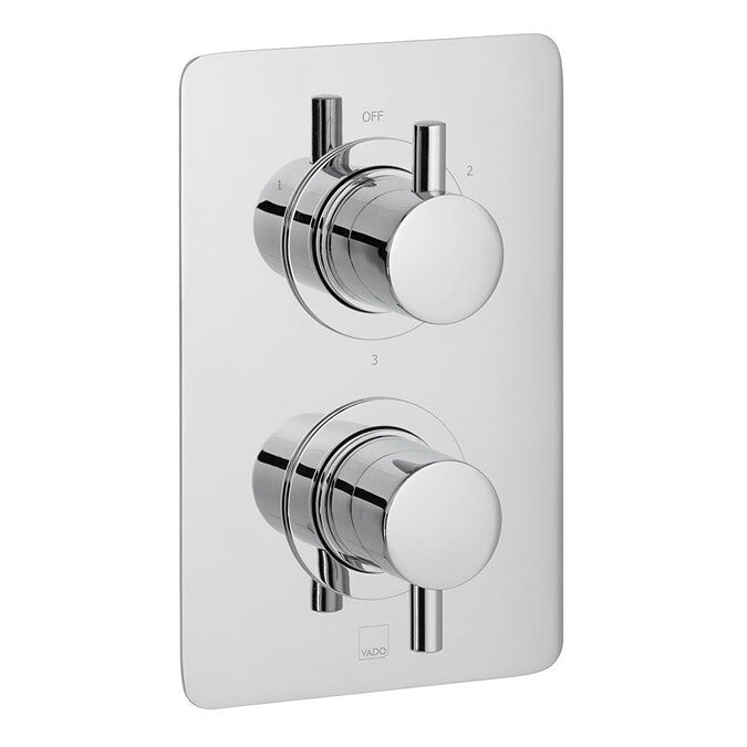 Vado DX Celsius Square 1 Outlet 2 Handle Thermostatic Valve CEL-148D/SQ-C/P