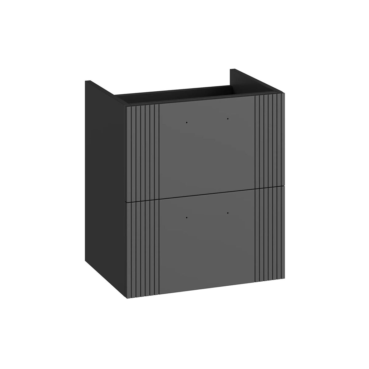 Hib Fabrica Bathroom wall vanity Unit in Carbon Grey + basin 600mm N19WH60CGR