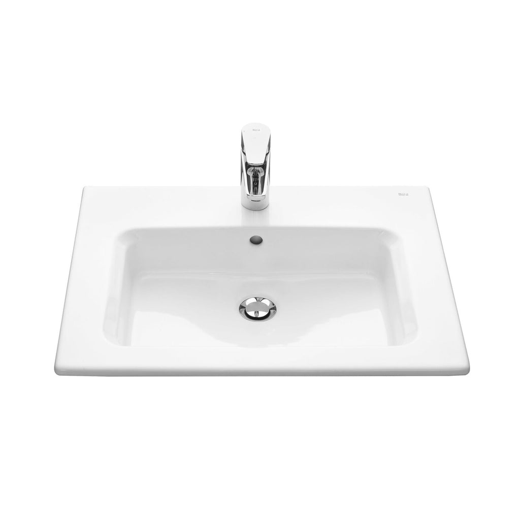 Roca Tenet 600x460mm 2 Drawer Wall Hung Unit and Basin Gloss White A857694806