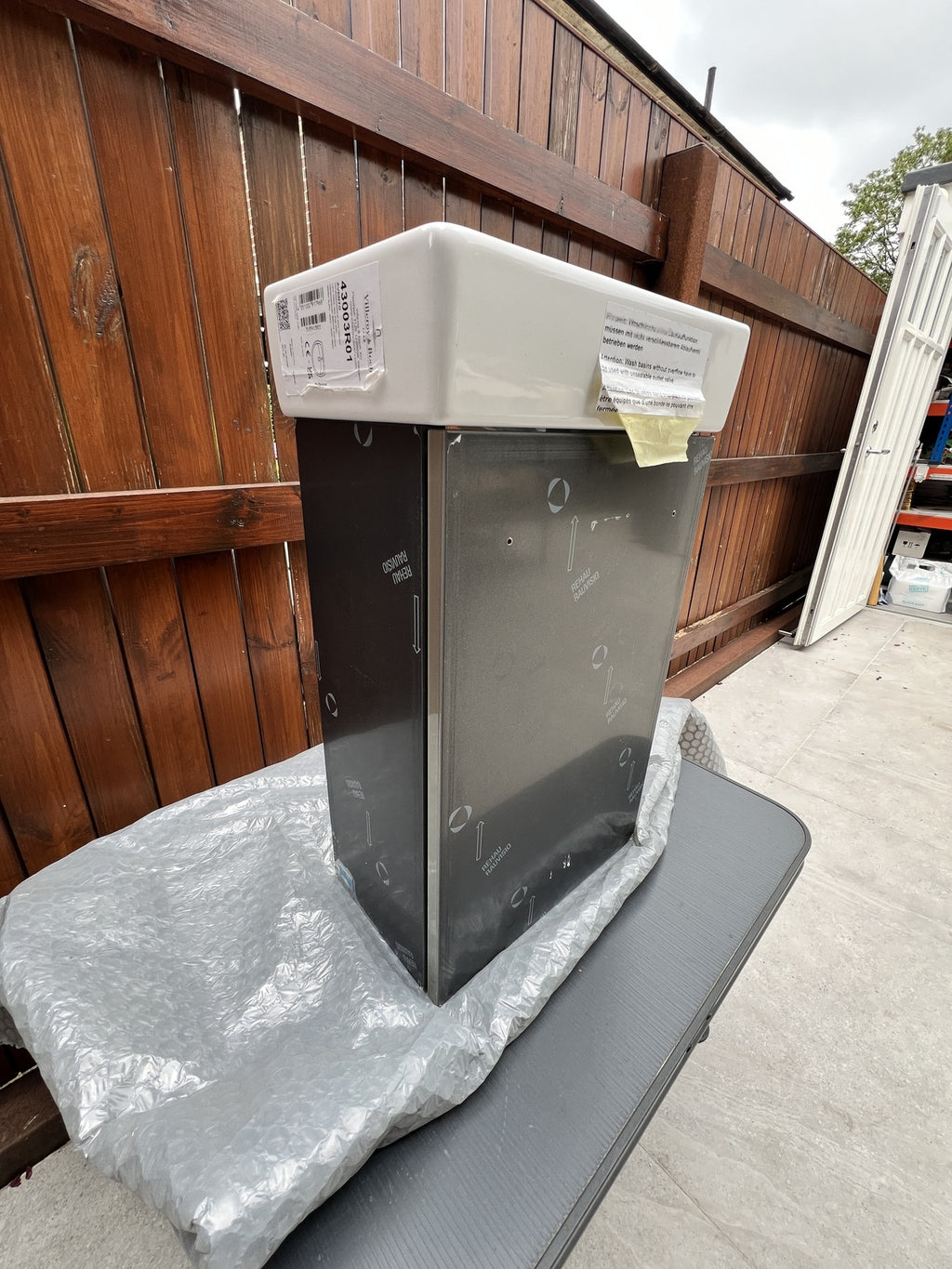Villeroy & Boch Avento Wall Hung Vanity Unit RH 360mm Wide Crystal Grey A87601B1