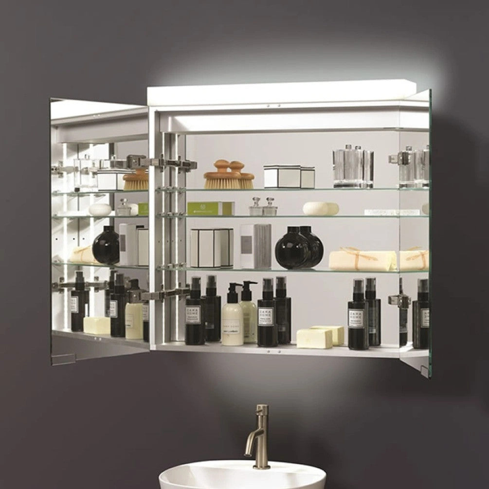 Crosswater Image LED Mirror Cabinet 70x75cm shaver socket IG7070