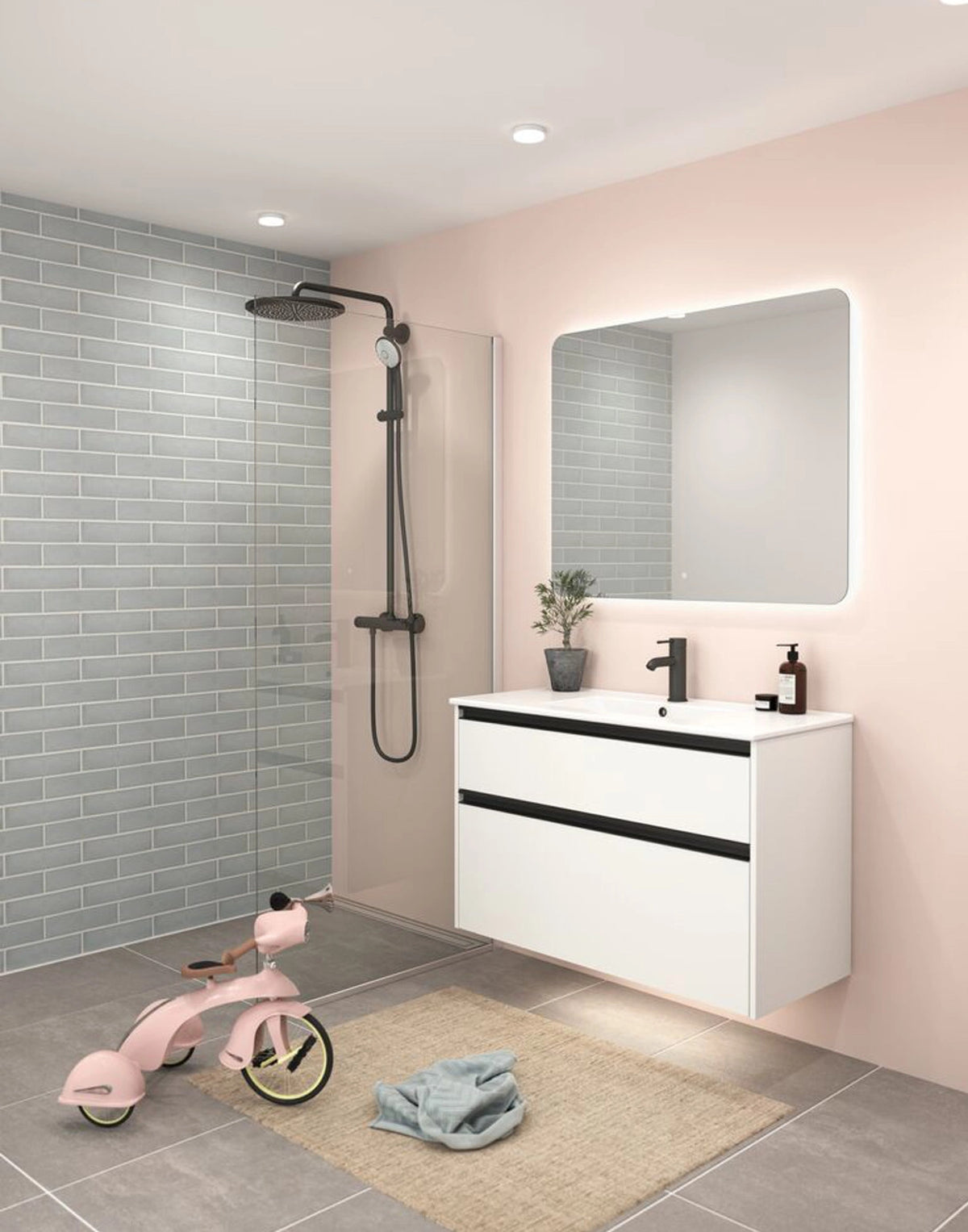 Dansani Glow mirror 100x80cm with led light touch dimmer 94600 RRP £589