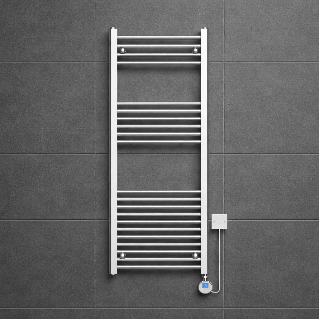 Kartell 120x50cm straight electric towel rail with thermostatic 300W element