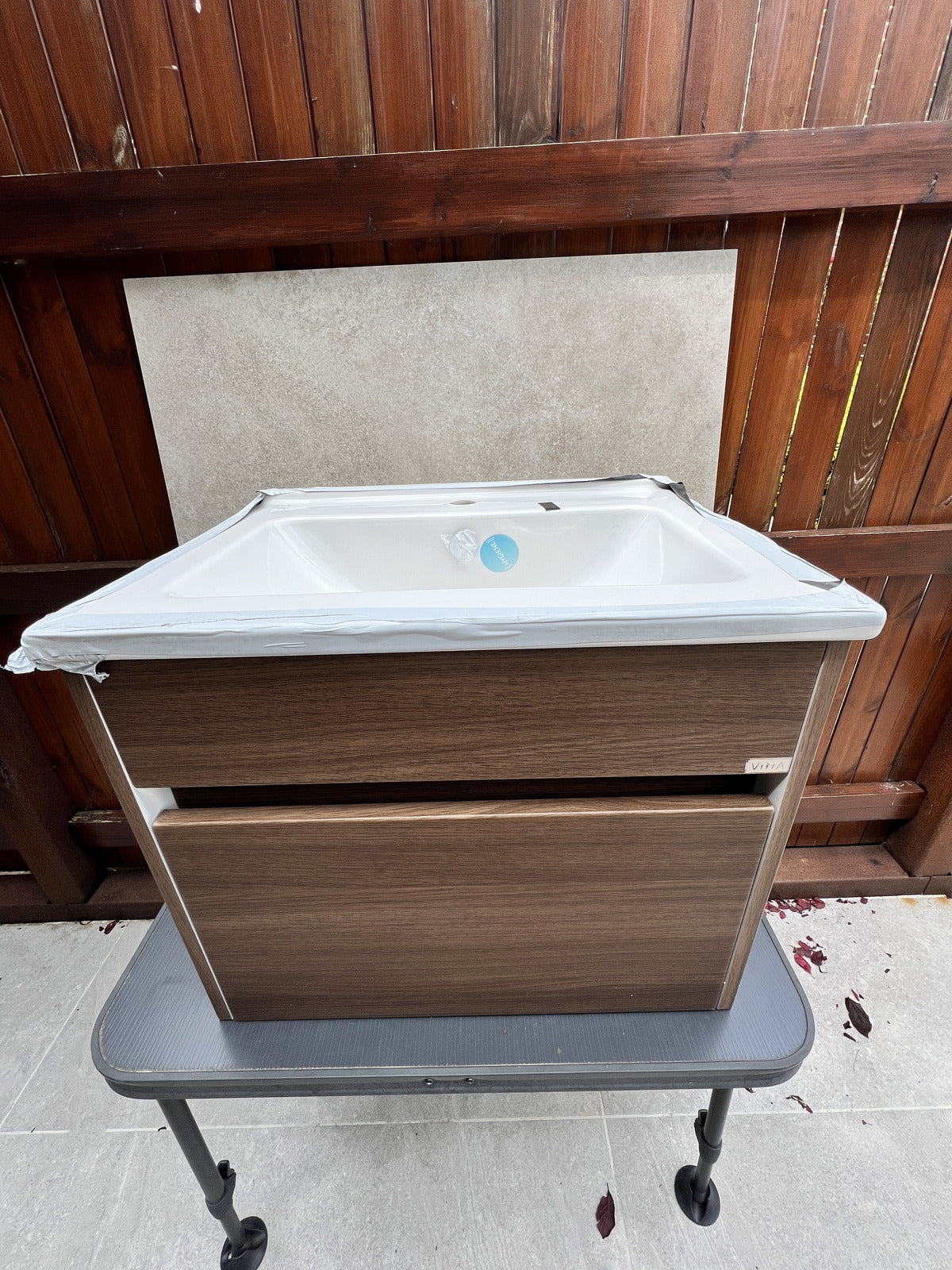 Vitra S50 vanity unit in Oak finish with basin  60cm wide 54736