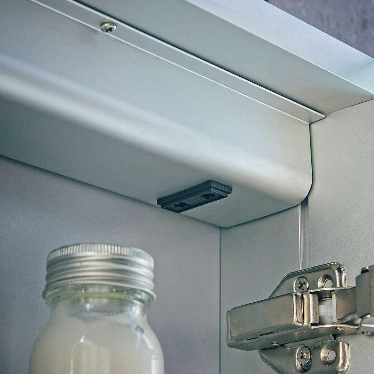 Scudo Mia LED Mirror Cabinet 800x700mm demister pad and shaver socket combo