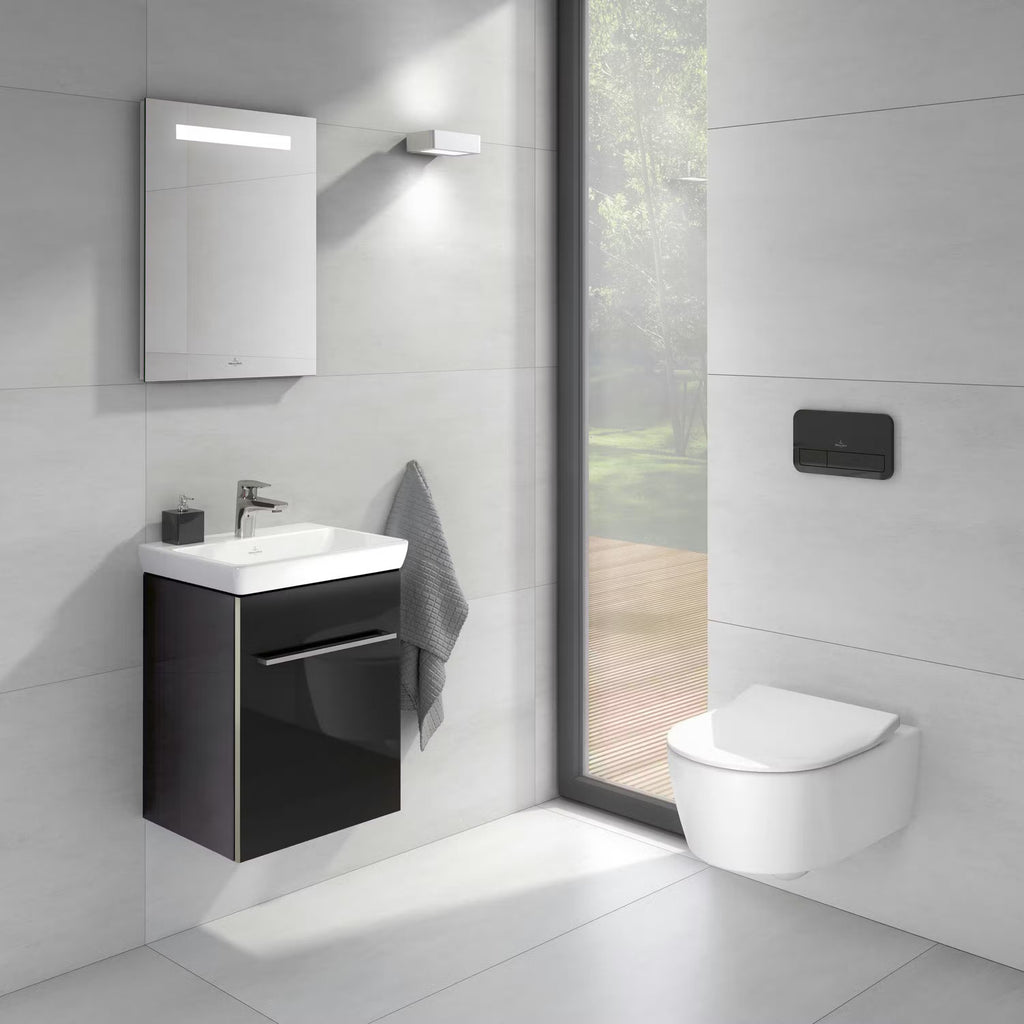 Villeroy & Boch Avento Wall Hung Vanity Unit LH 55cm Crystal Black A88800B3