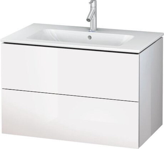Duravit L Cube vanity unit 830mm in White gloss  +basin by Me Starck LC624102222