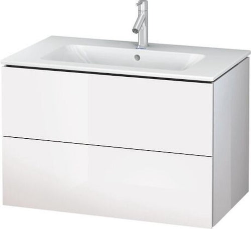Duravit L Cube vanity unit 830mm in White gloss  +basin by Me Starck LC624102222