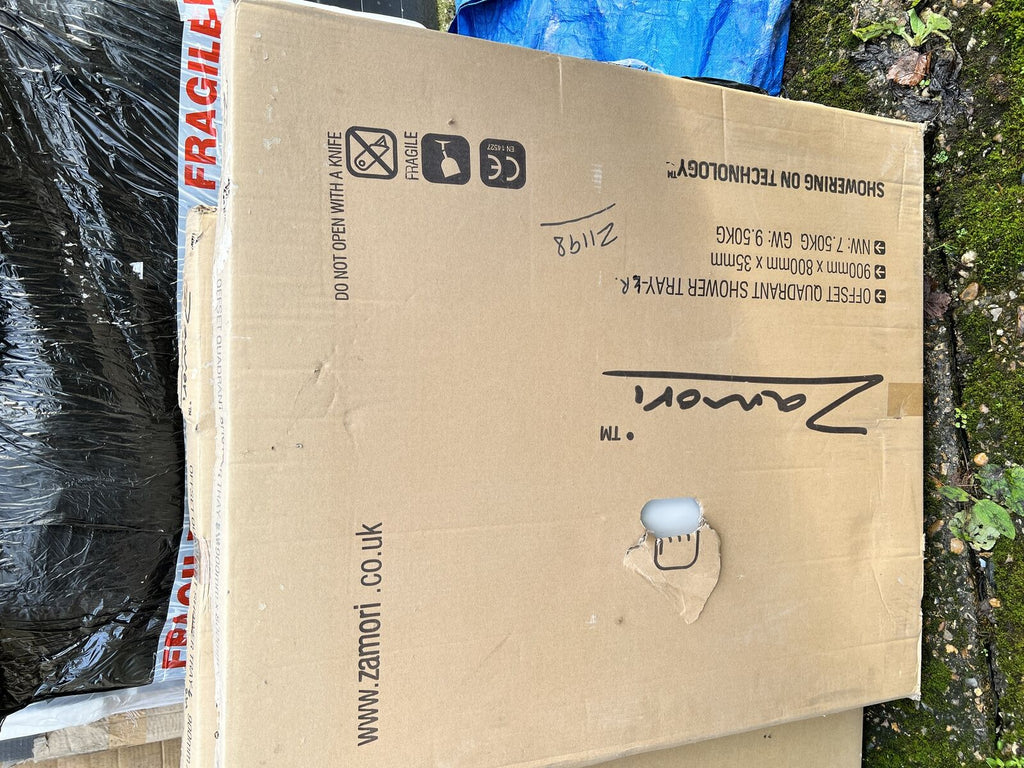 Britton Zamori quadrant Shower Tray 900mm x 800mm R/H Z1198