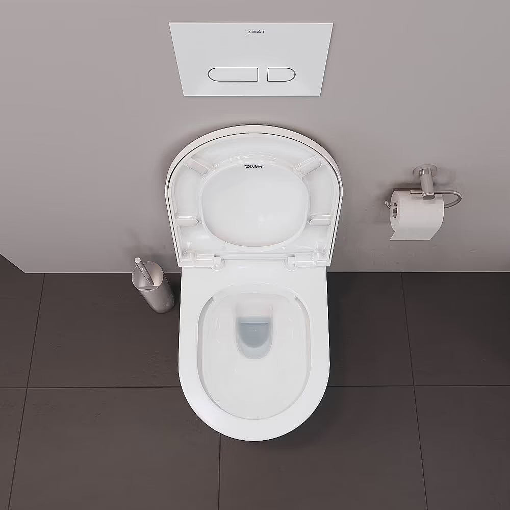 Duravit D-Neo Rimless Wall-Mounted Pan with Invisible Fixation + soft SEAT