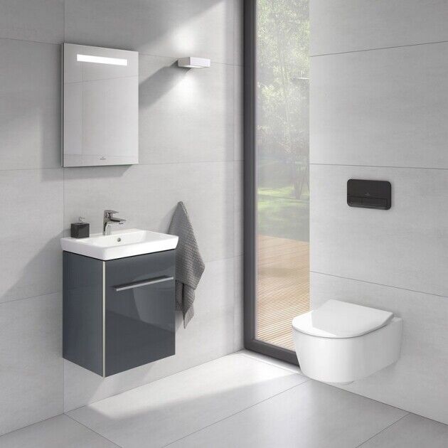 Villeroy & Boch Avento Wall Hung Vanity Unit LH 55cm Crystal Grey A88800B1