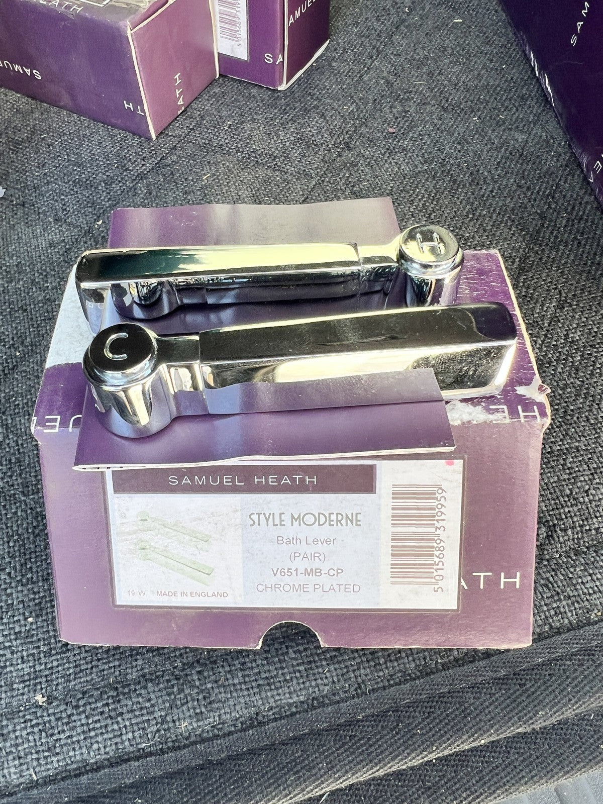 Samuel Heath Style Moderne deck bath shower filler in chrome full set  V648-CP