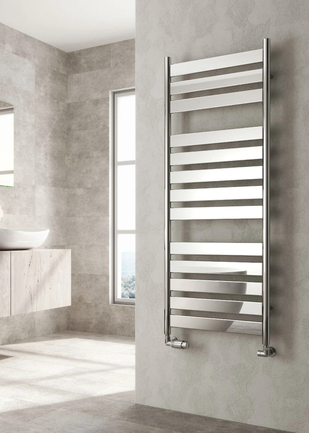 Reina Carpi Designer Towel Radiator 800mm x 400mm RND-CRP