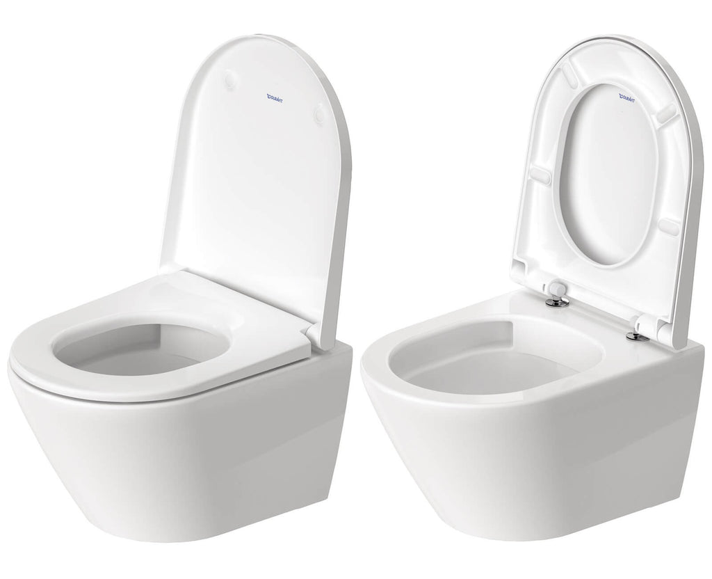 Duravit D-Neo Short Projection Wall Hung Rimless Toilet + Seat 370 x 480mm