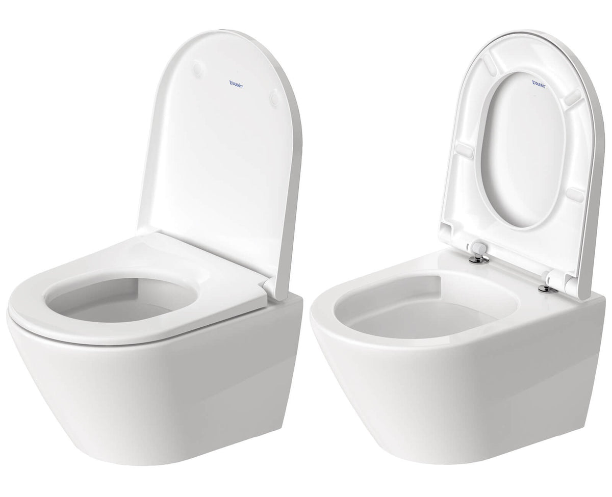Duravit D-Neo Short Projection Wall Hung Rimless Toilet + Seat 370 x 480mm