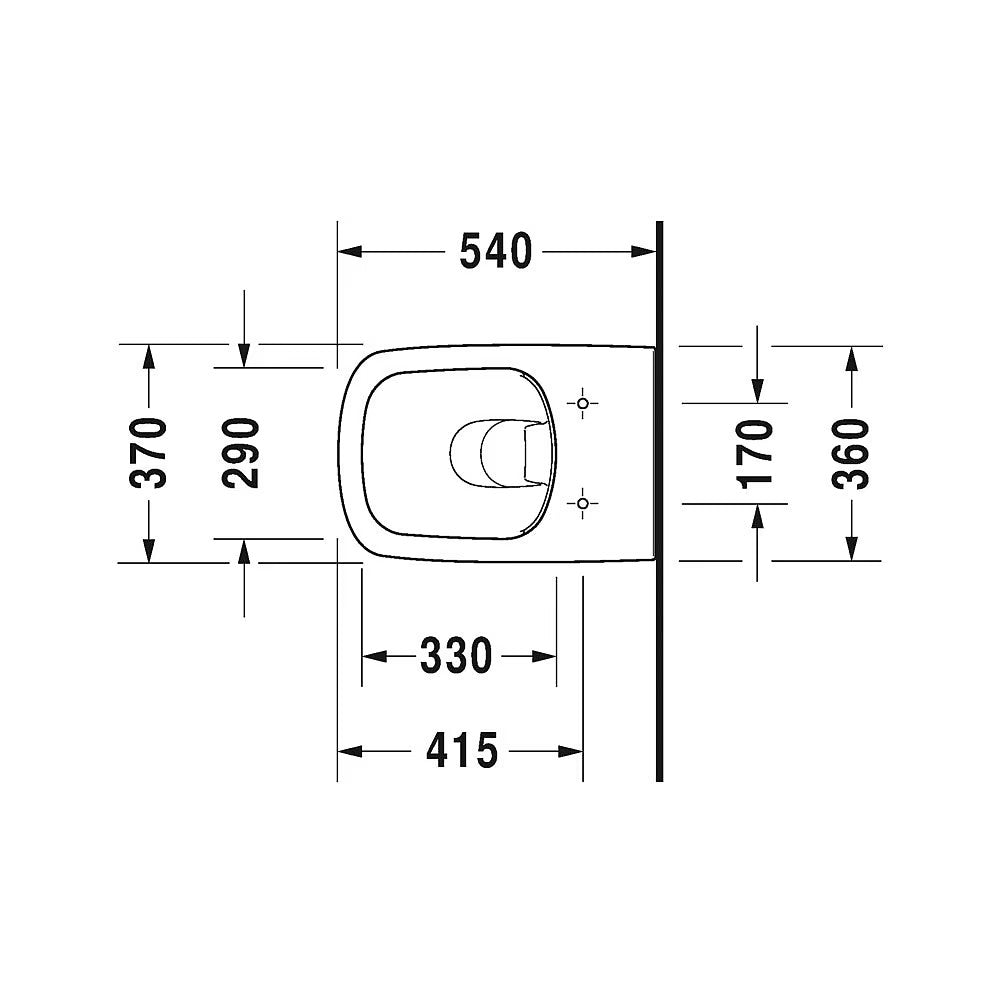 Duravit Durastyle Wall-Mounted Rimless Pan 540mm + SOFT SEAT 2551090000