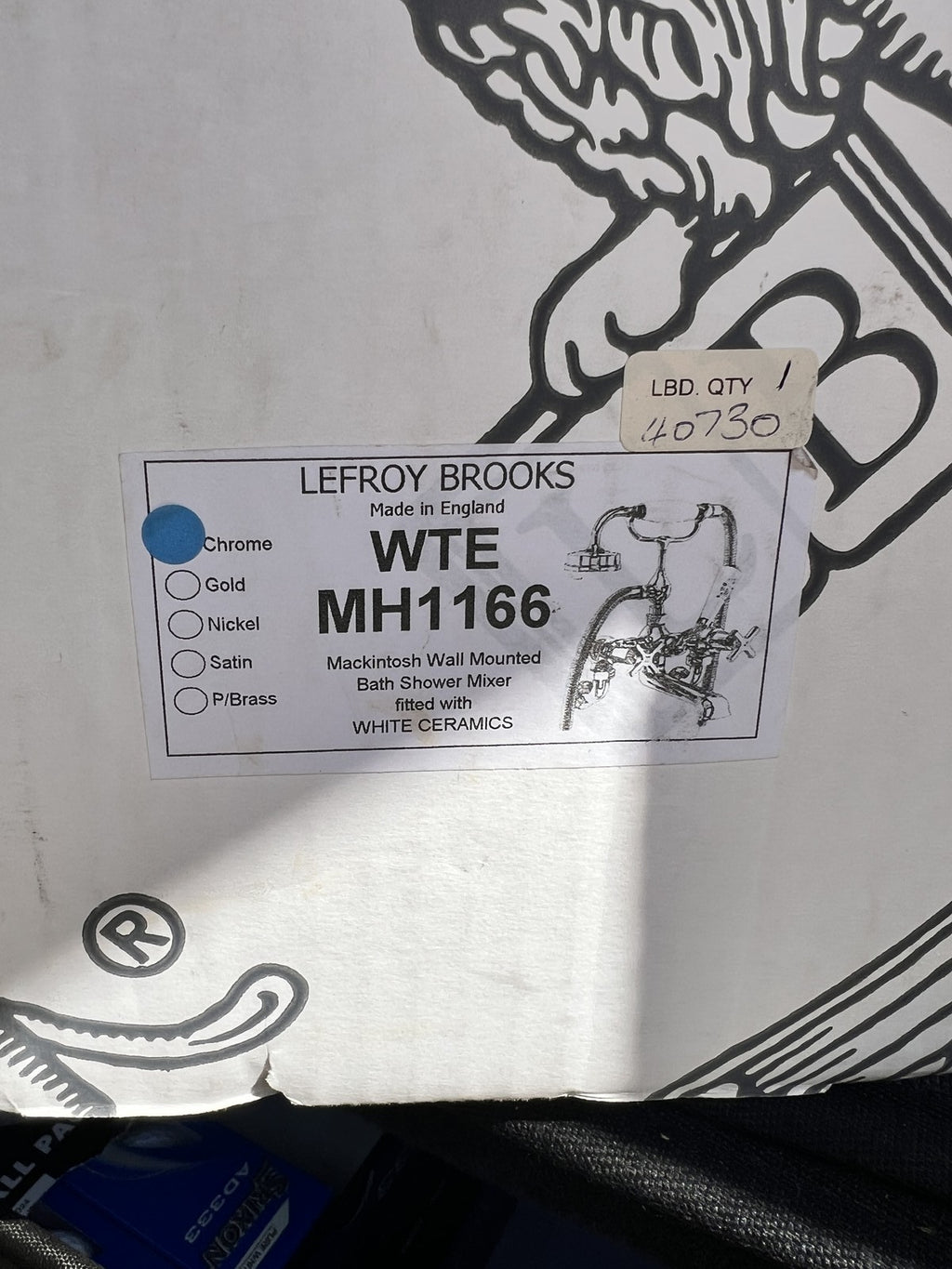 Lefroy Brooks MH 1166 Mackintosh Wall Mounted Bath Shower Mixer (3/4") MH1166