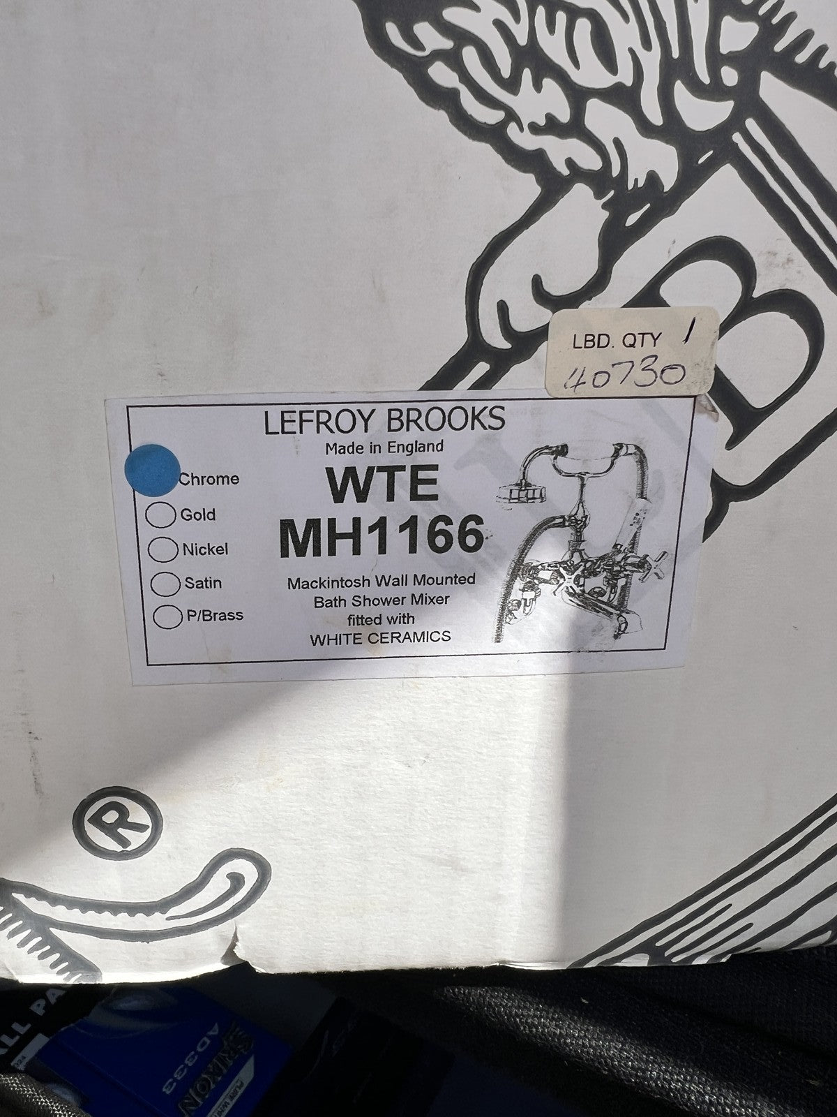 Lefroy Brooks MH 1166 Mackintosh Wall Mounted Bath Shower Mixer (3/4") MH1166