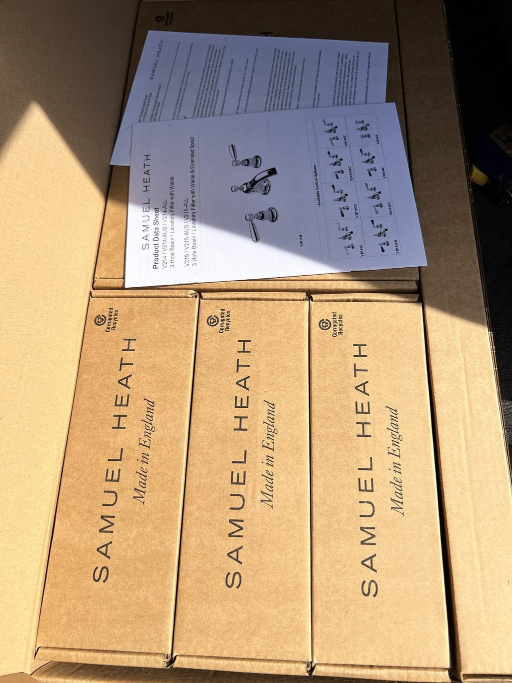 Samuel Heath Fairfield deck mixer with handles in nickel V2K14-PN