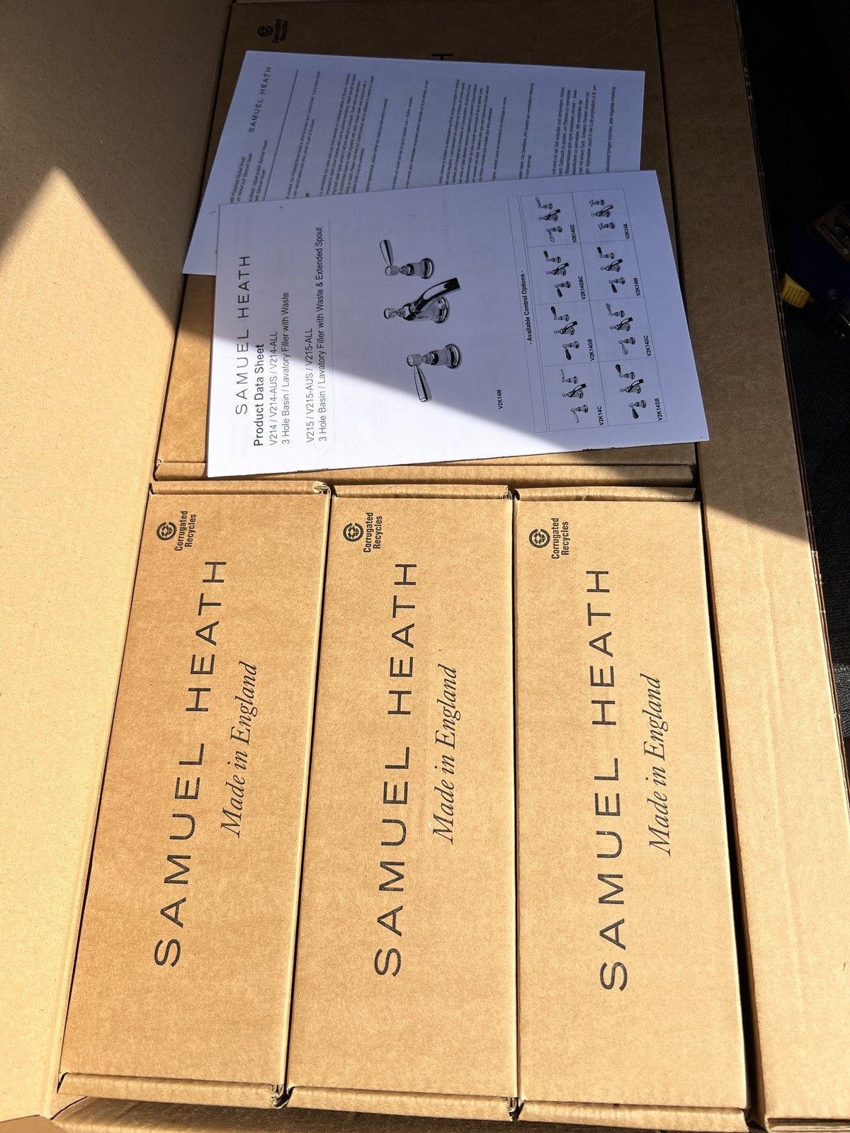 Samuel Heath Fairfield deck mixer with handles in nickel V2K14-PN