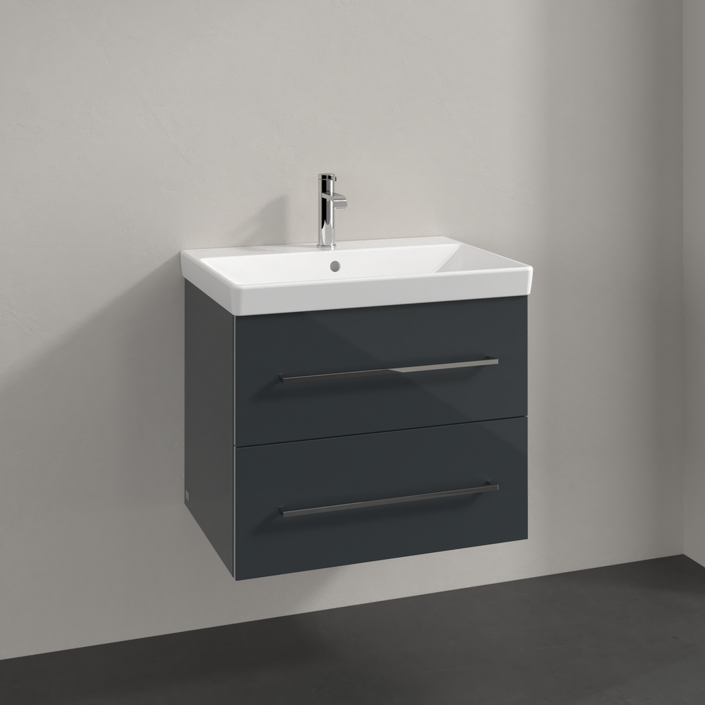 Villeroy & Boch Avento 65 cm vanity unit + basin 2 drawers Crystal Grey A89000B1