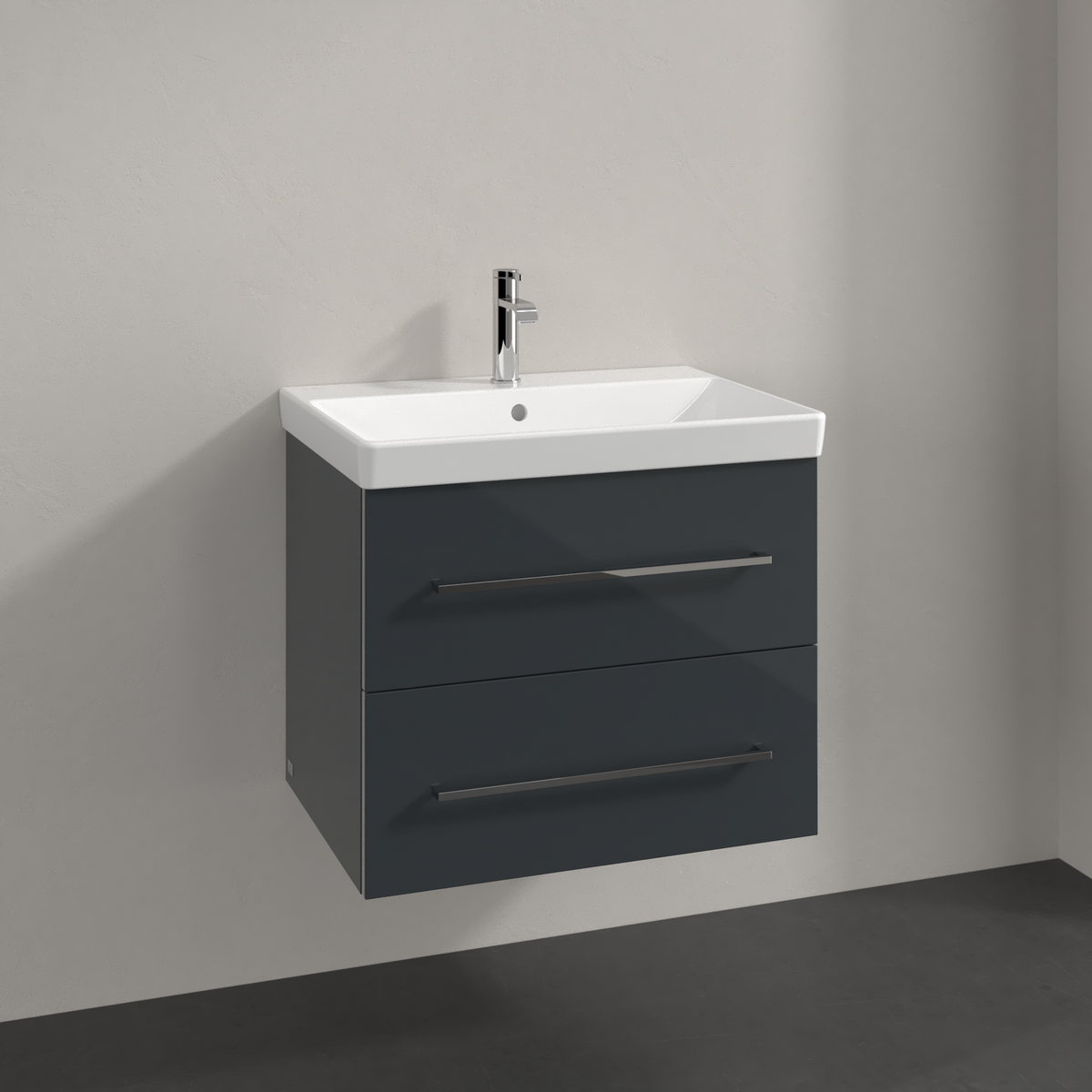 Villeroy & Boch Avento 65 cm vanity unit + basin 2 drawers Crystal Grey A89000B1