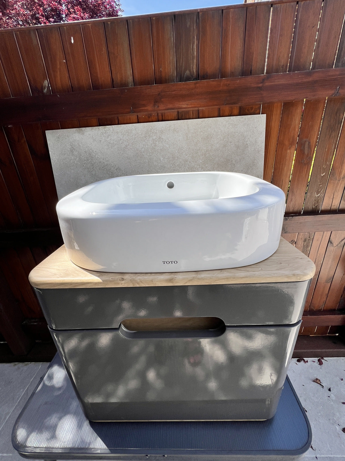 VITRA SENTO WBU 55CM 1 DRAWER VANITY & BASIN ANTHRACITE Matte with basin 62357