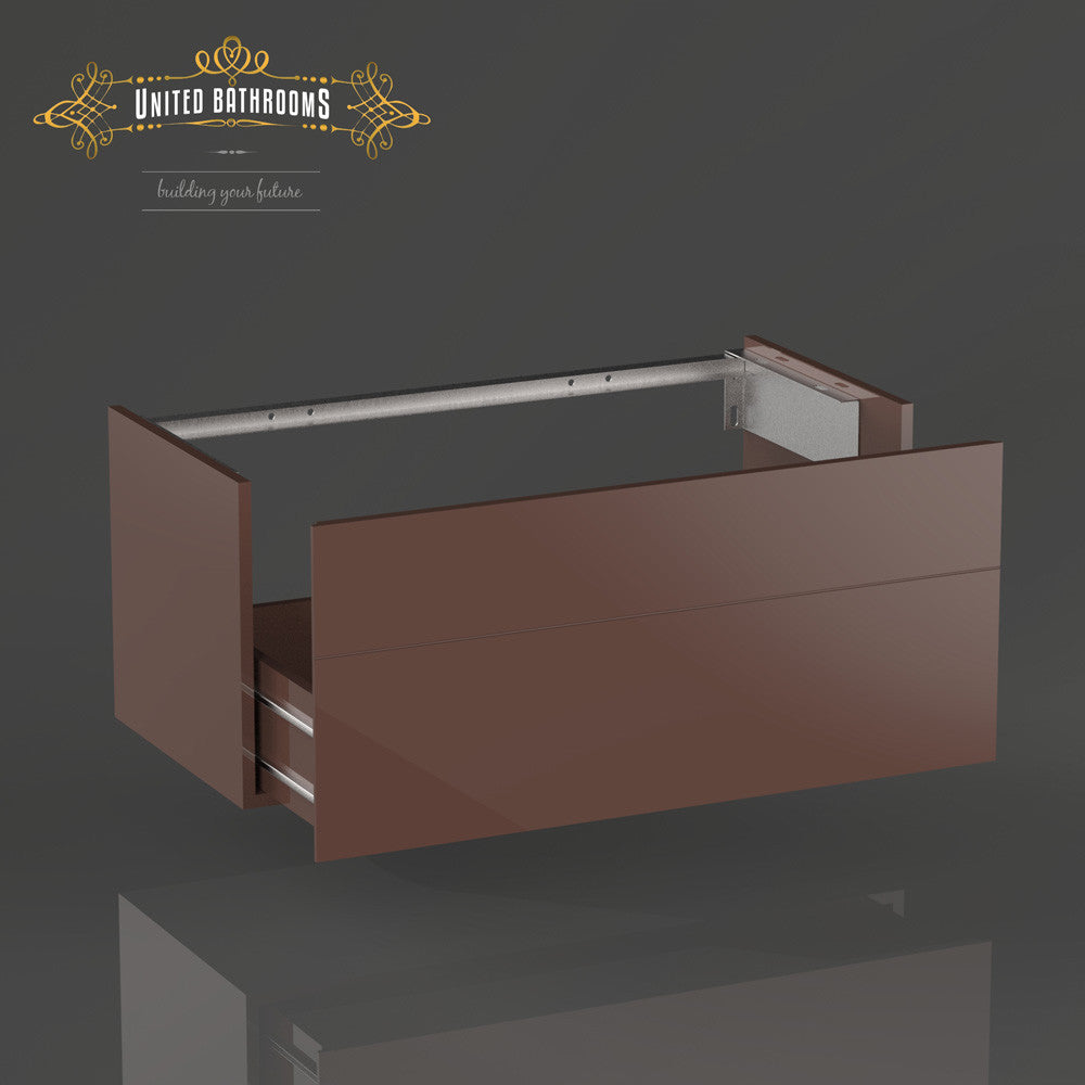 Keuco Royal Vanity Unit 650mm Mocca Glass + Granite Top & Basin 34050120000